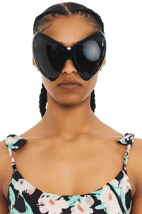 BLACK PAINTED DAISY CYPRESS DRESS - Image 3