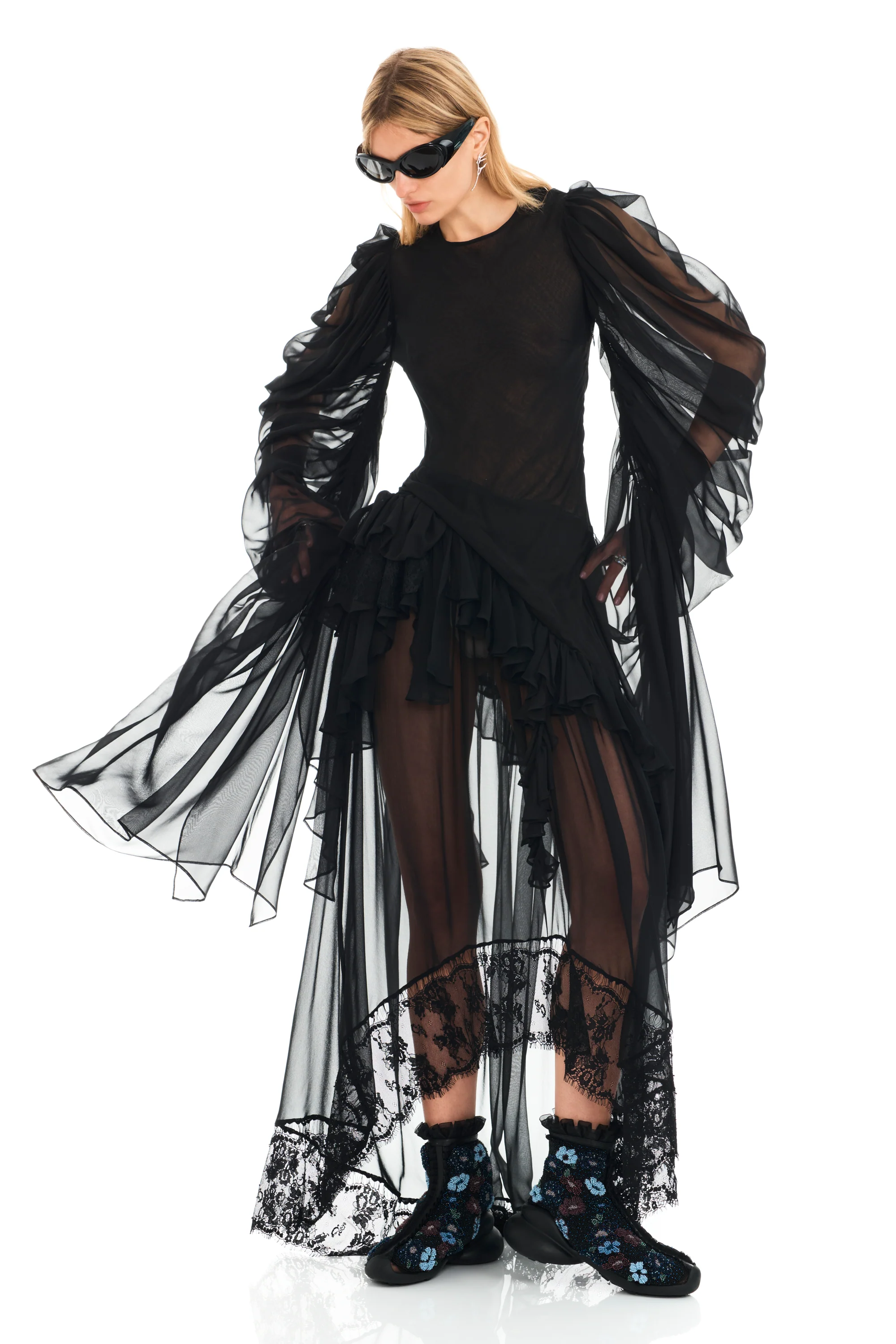 BLACK SIMONE ANGELICA DRESS - Image 6