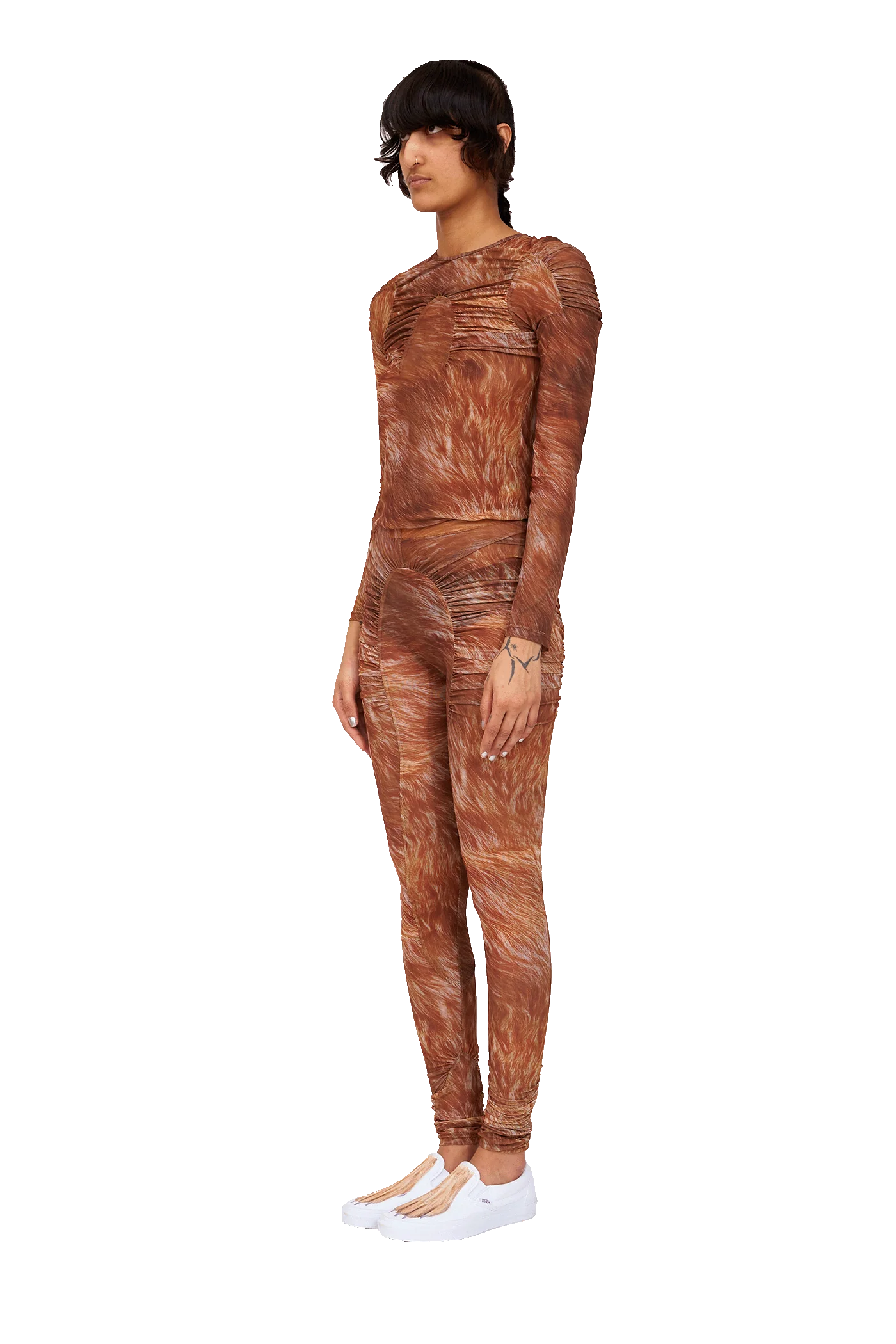 BROWN FUR PURR LEGGING - Image 3