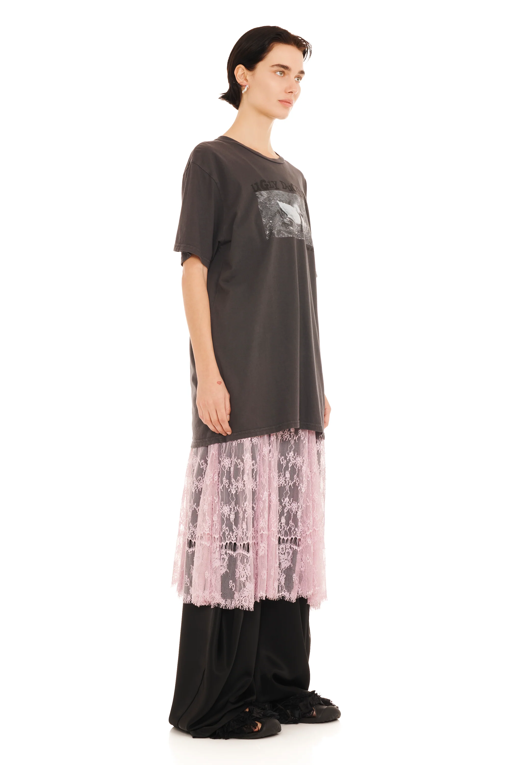 CHARCOAL UGLY DUCKLING GRAPHIC TEE - Image 4