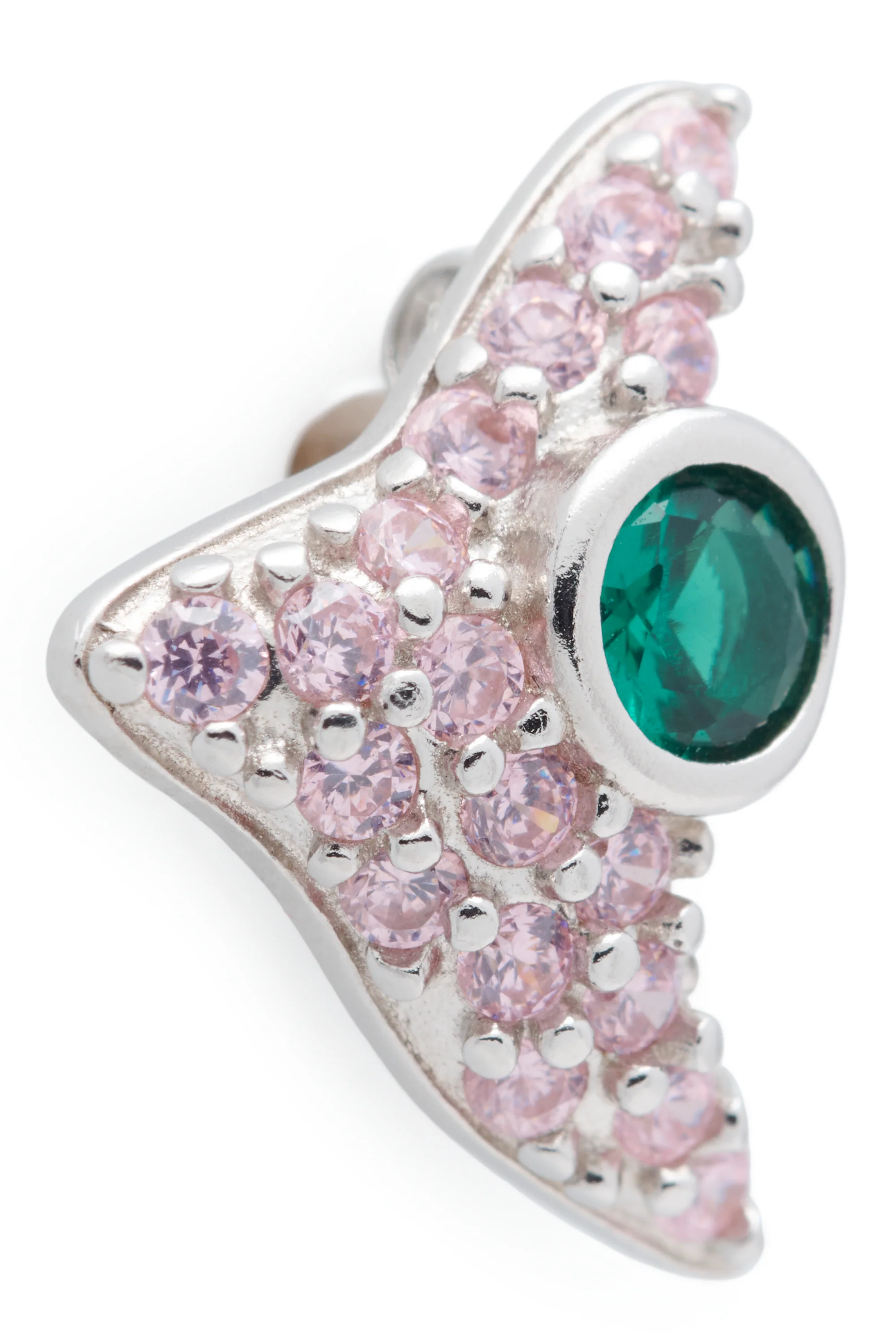 LIGHT PINK EMERALD TRIGON STUDS - Image 3