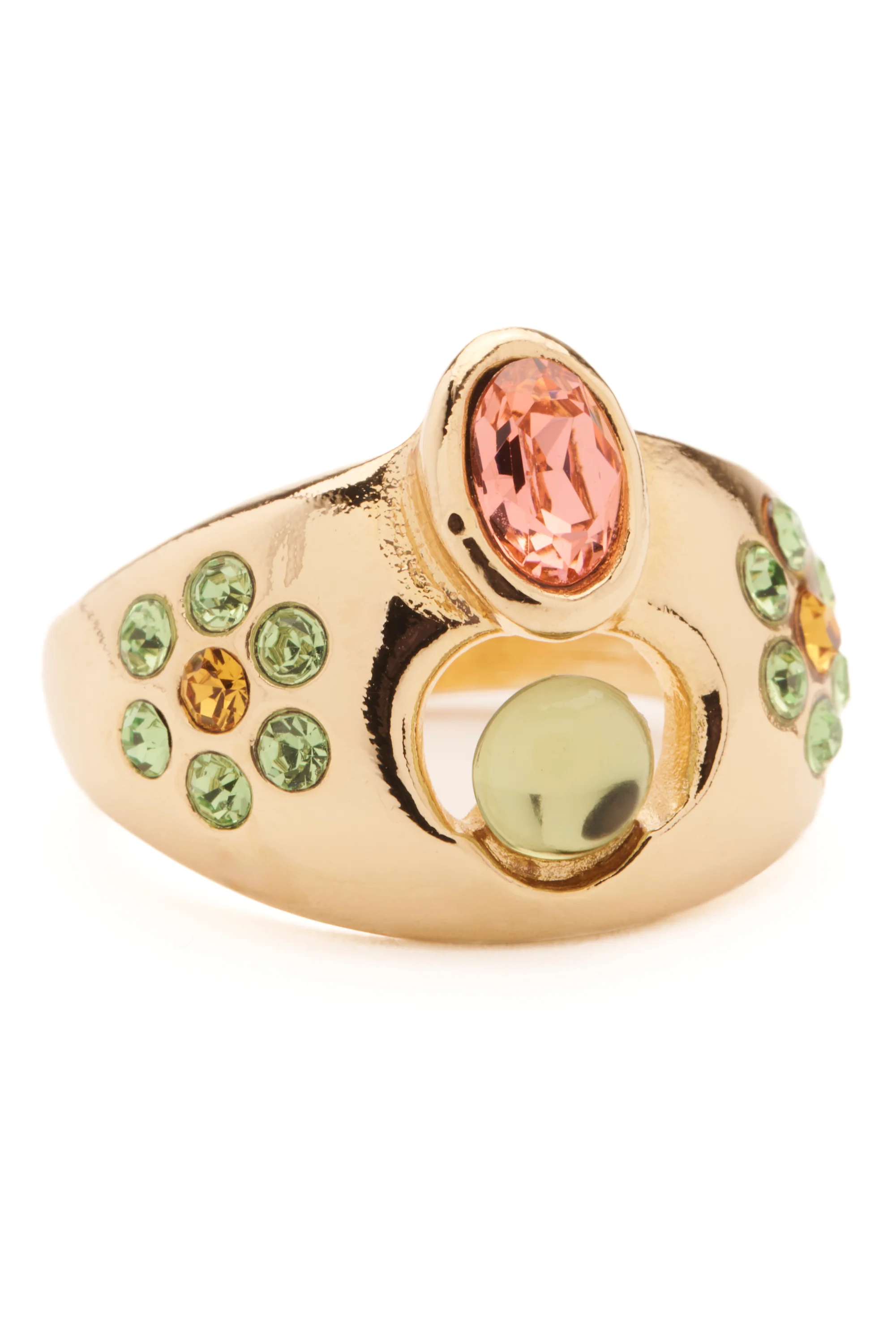 GOLD APPLE COSMIC DAISY RING - Image 3