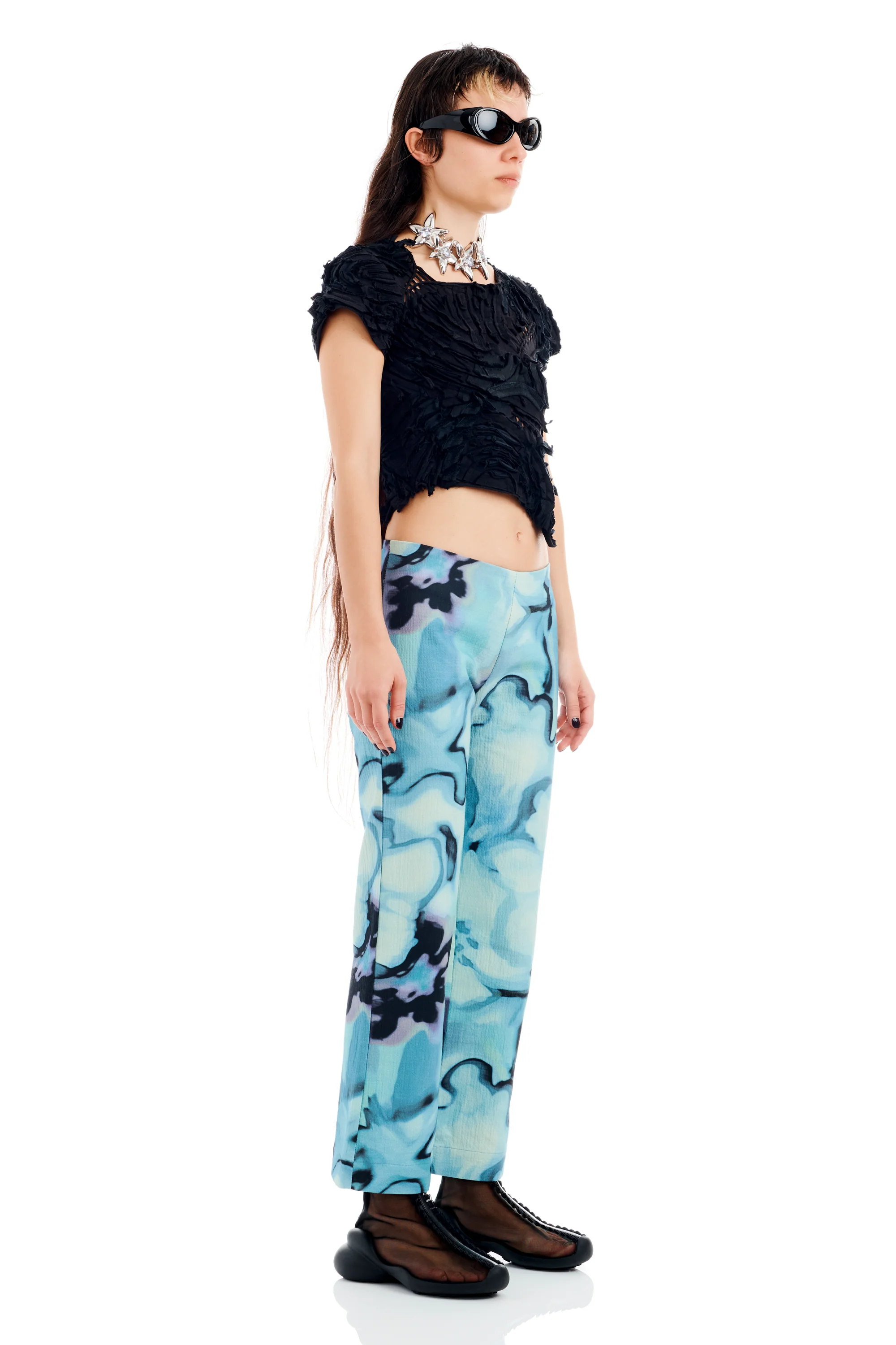 MARIPOSA PANT SKY WATERCOLOR FLORAL - Image 3