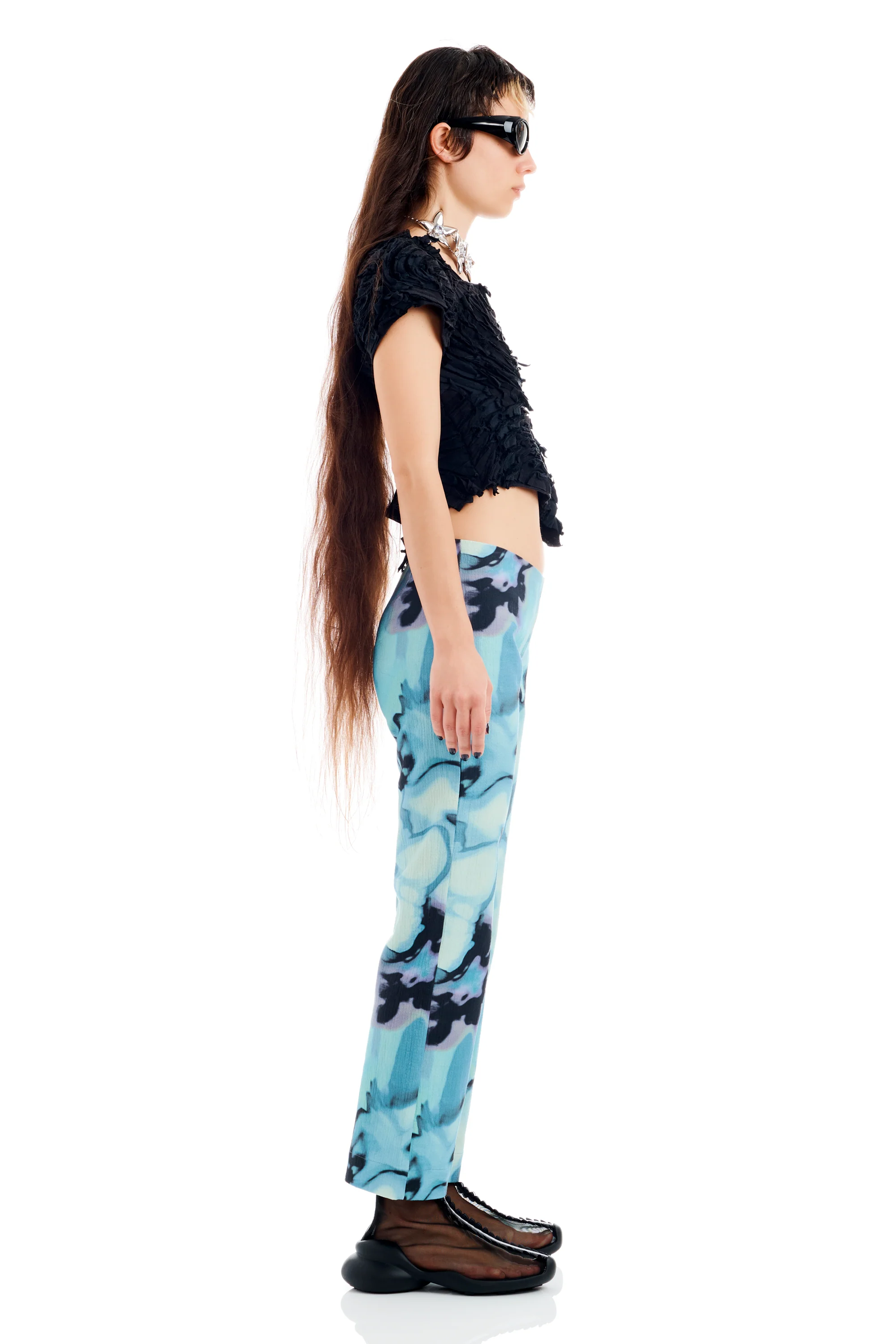 MARIPOSA PANT SKY WATERCOLOR FLORAL - Image 4