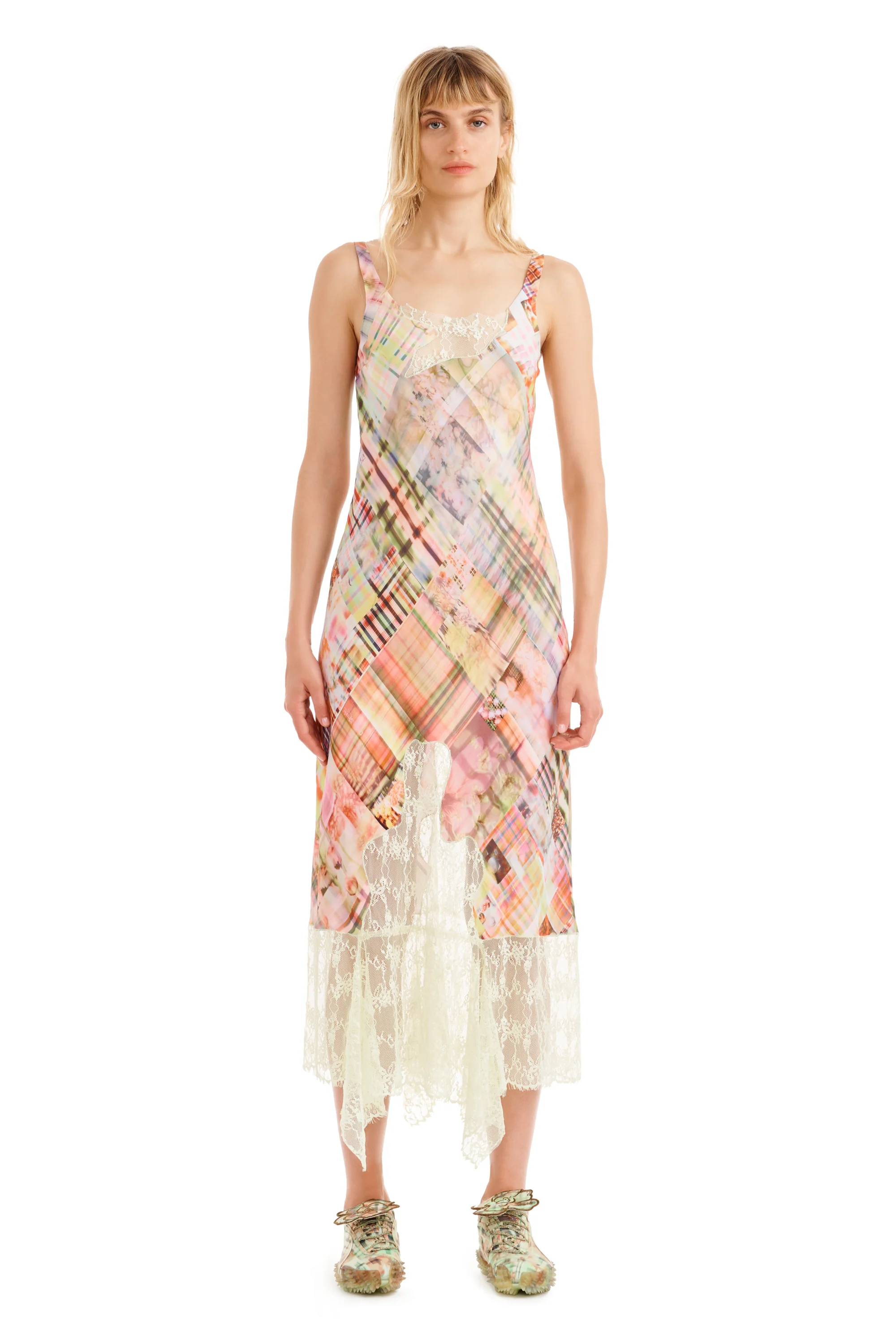 MULTI PLAID ANEMONE DRESS - Image 3