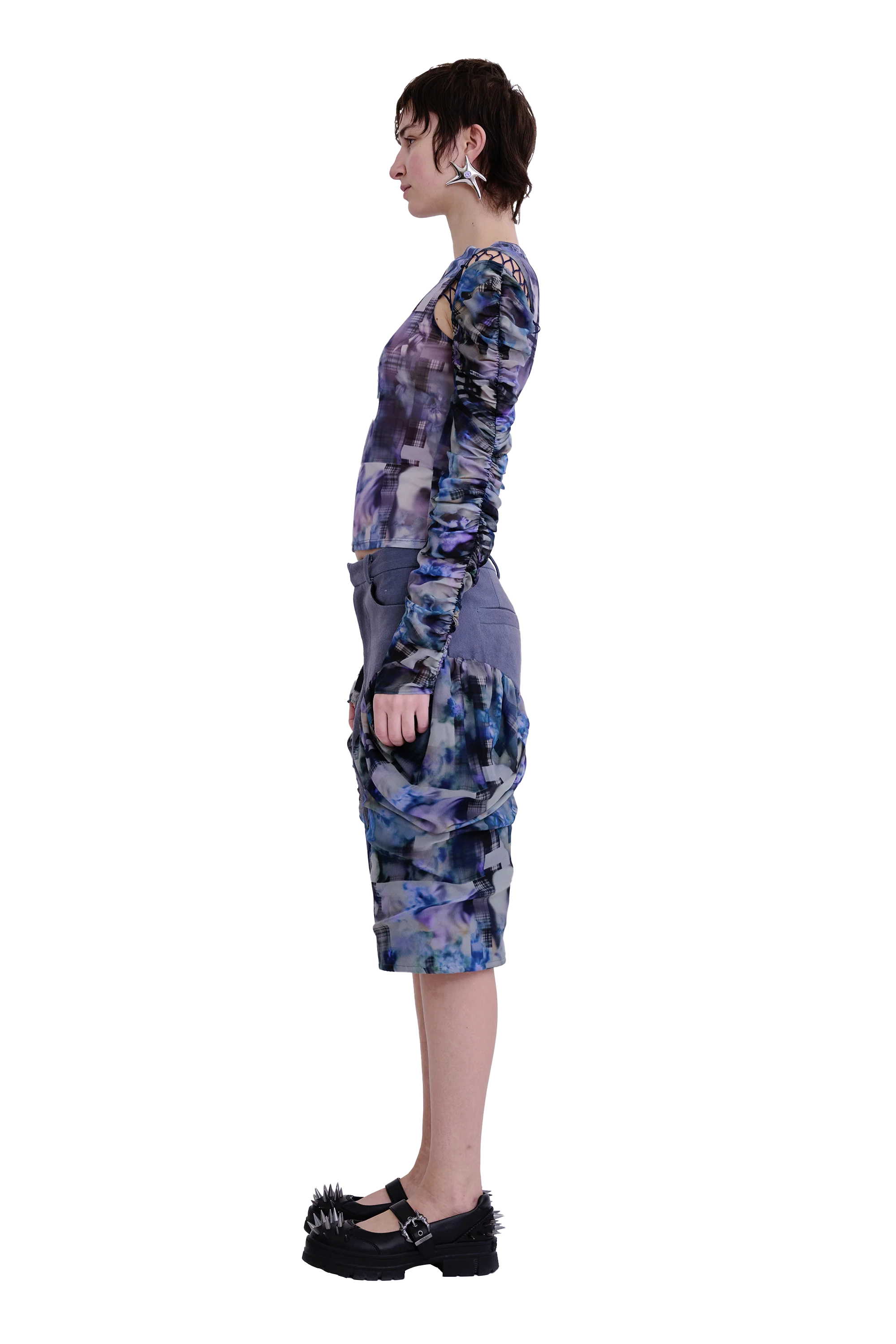 NAVY GARDEN BLUR GIVA SHORT - Image 4