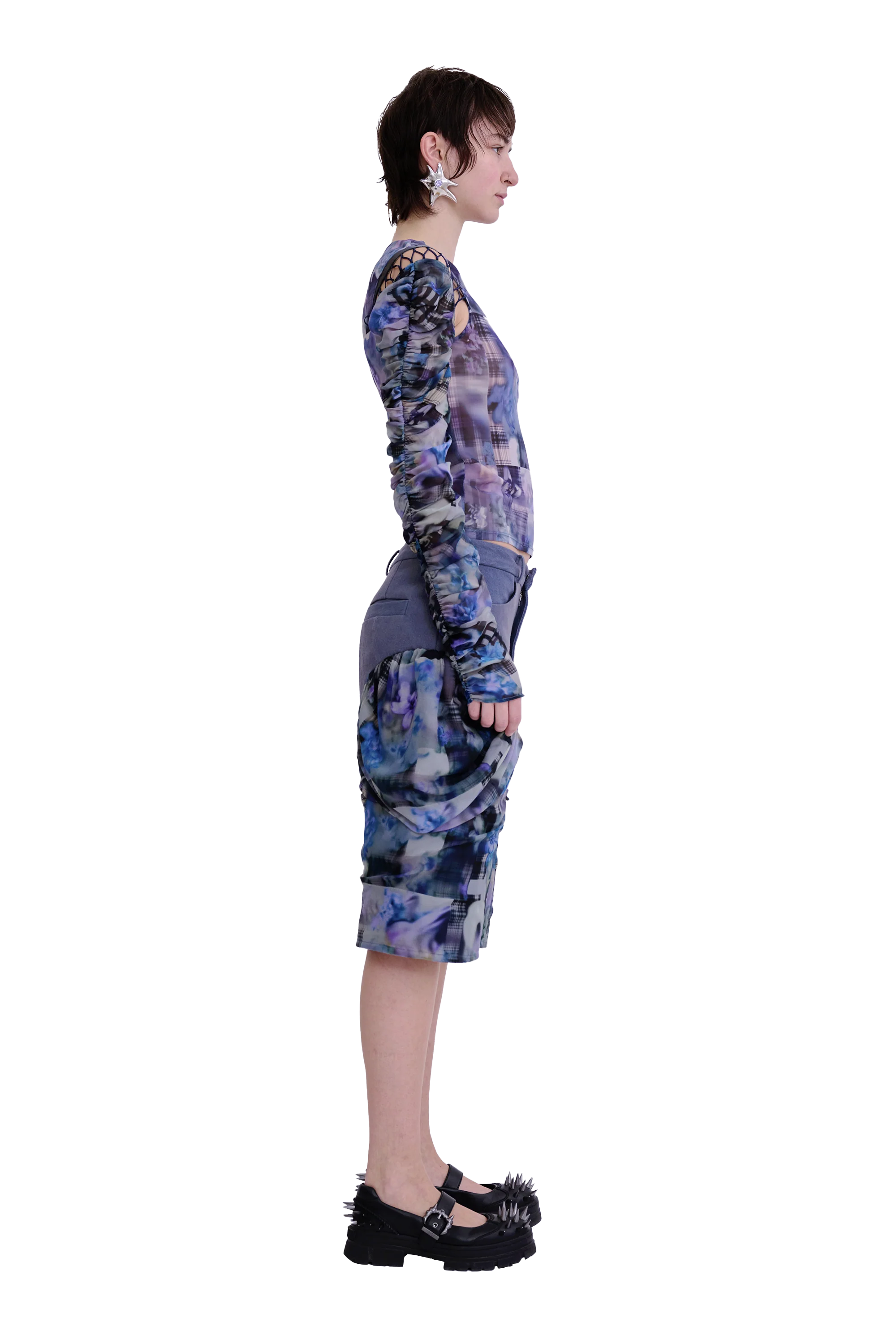 NAVY GARDEN BLUR GIVA SHORT - Image 6