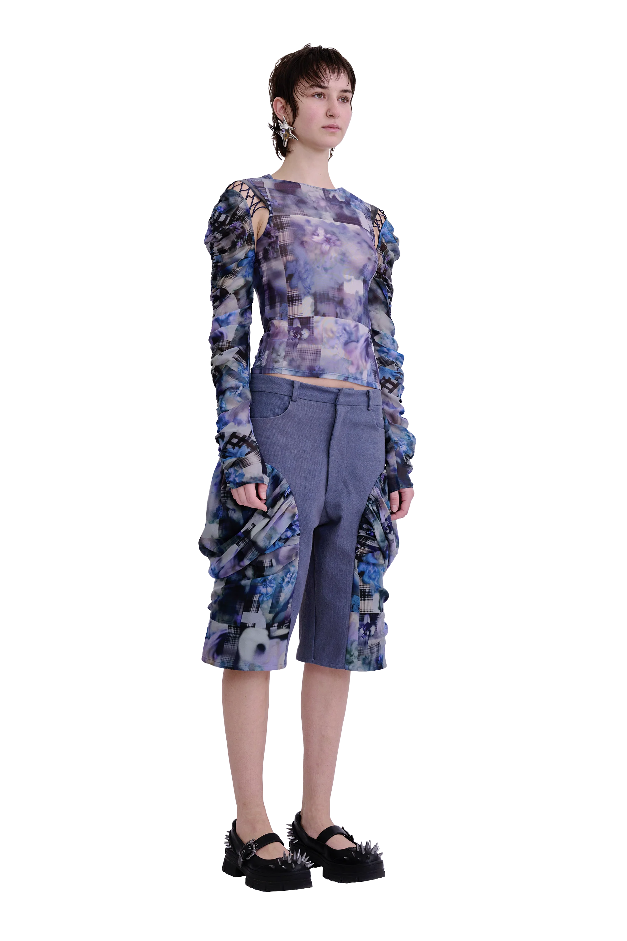 NAVY GARDEN BLUR GIVA SHORT - Image 7