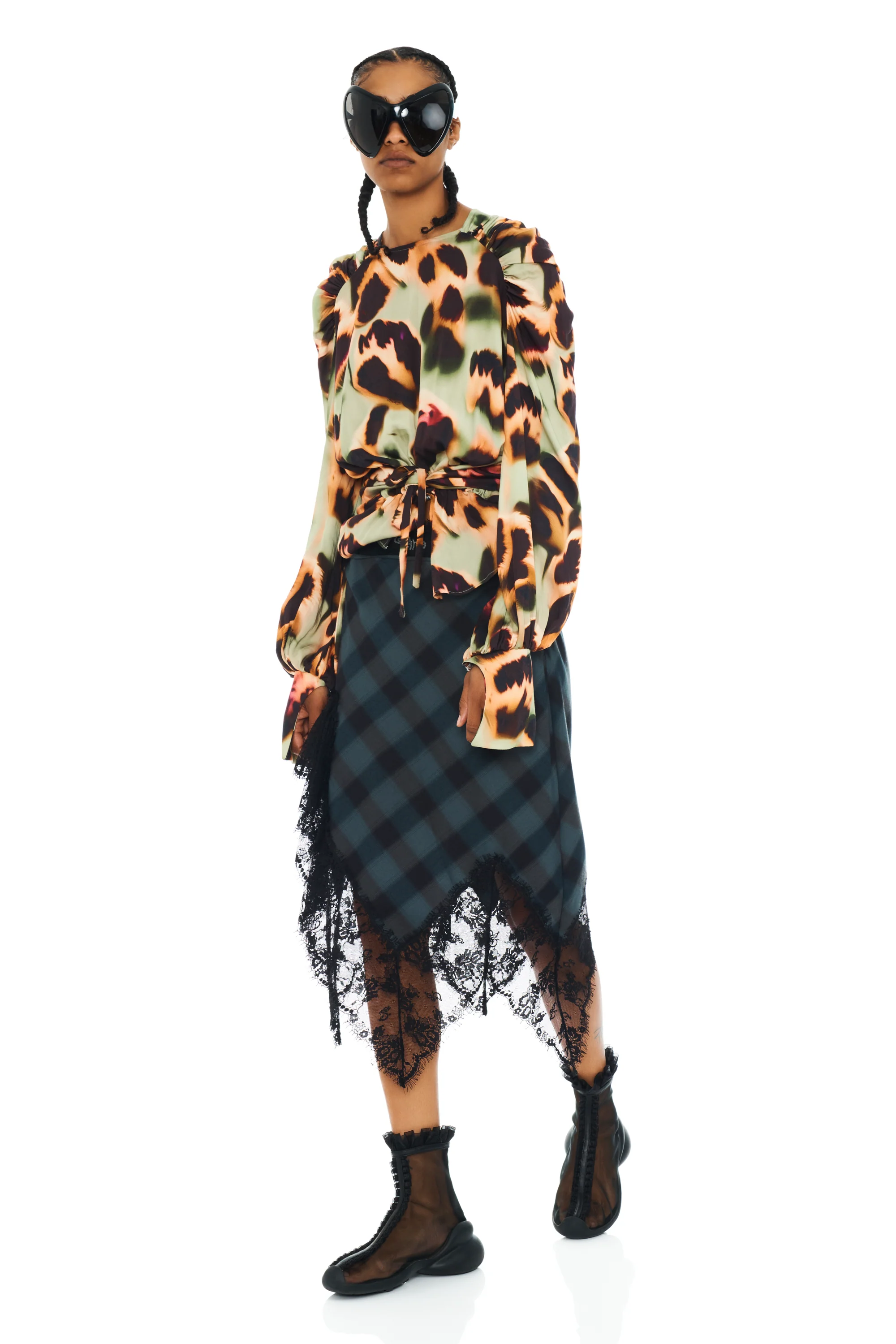 SEA PINE PLAID WATERLILY SKIRT - Image 3