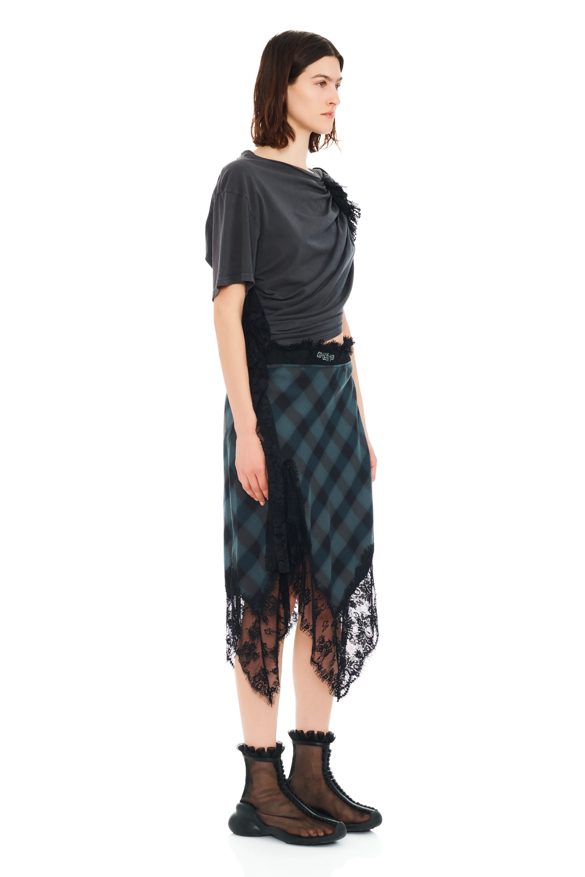 SEA PINE PLAID WATERLILY SKIRT - Image 5