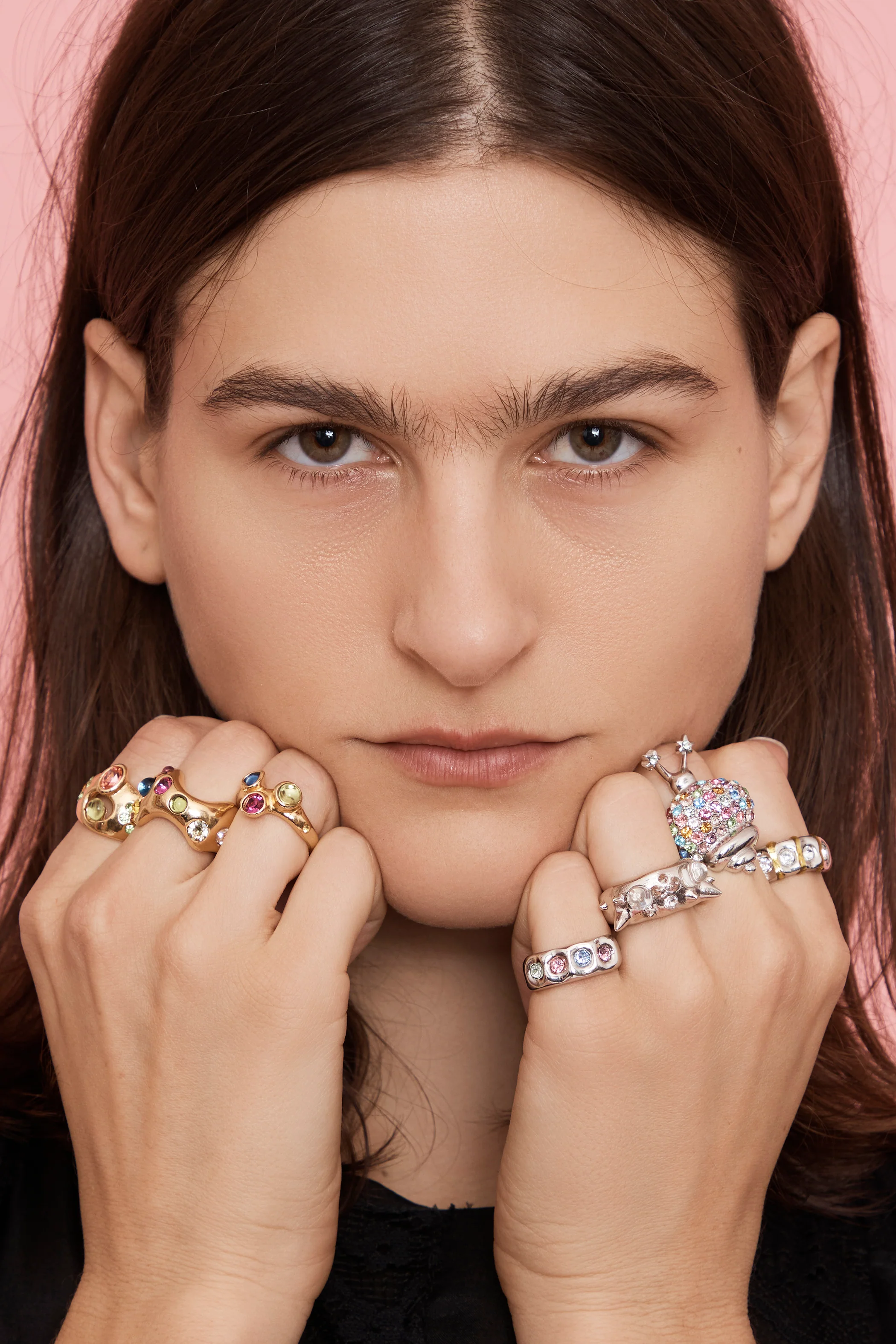 SILVER CLEAR DEMI ALIEN RING - Image 5