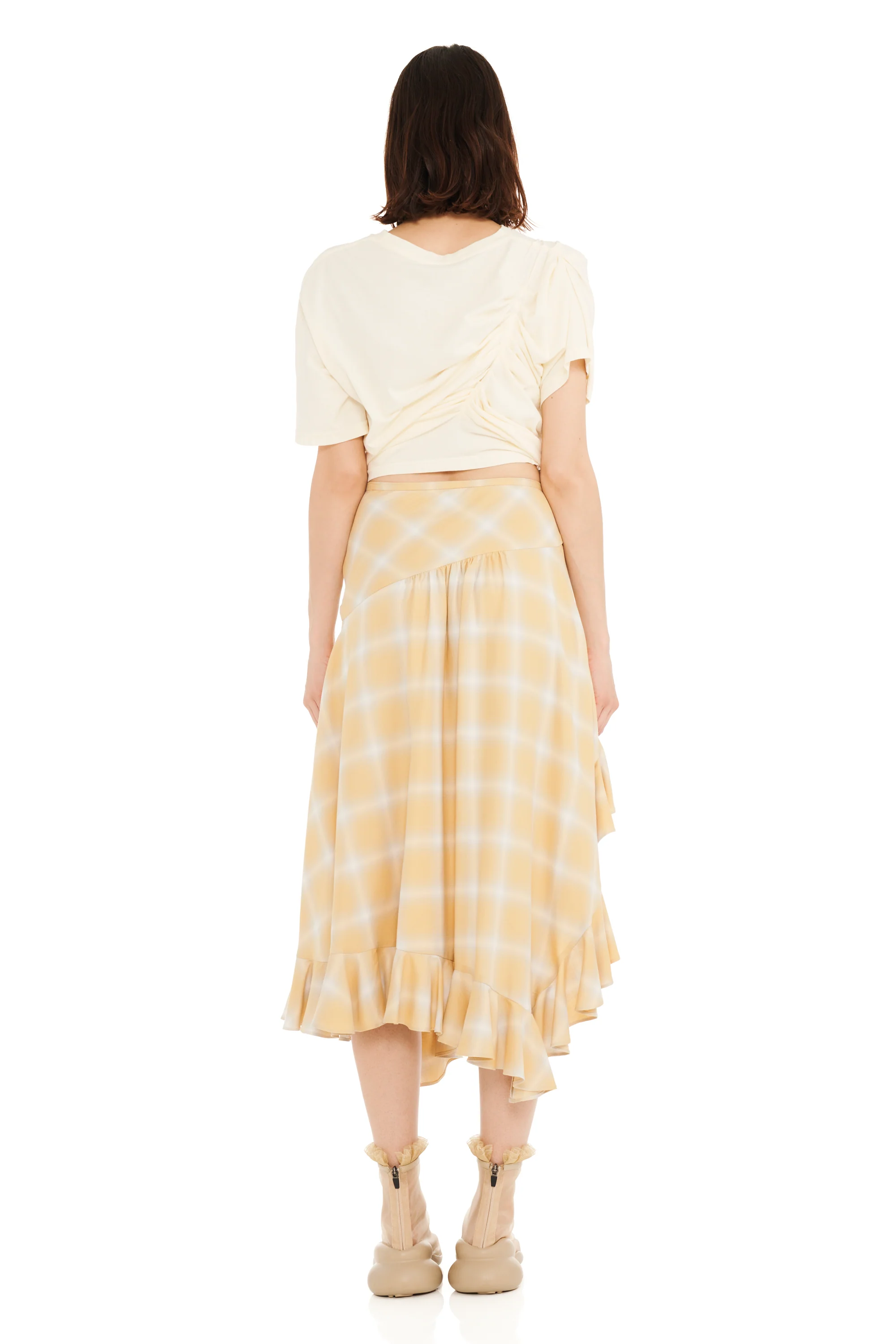 SUNNY PLAID FLORIST SKIRT - Image 5