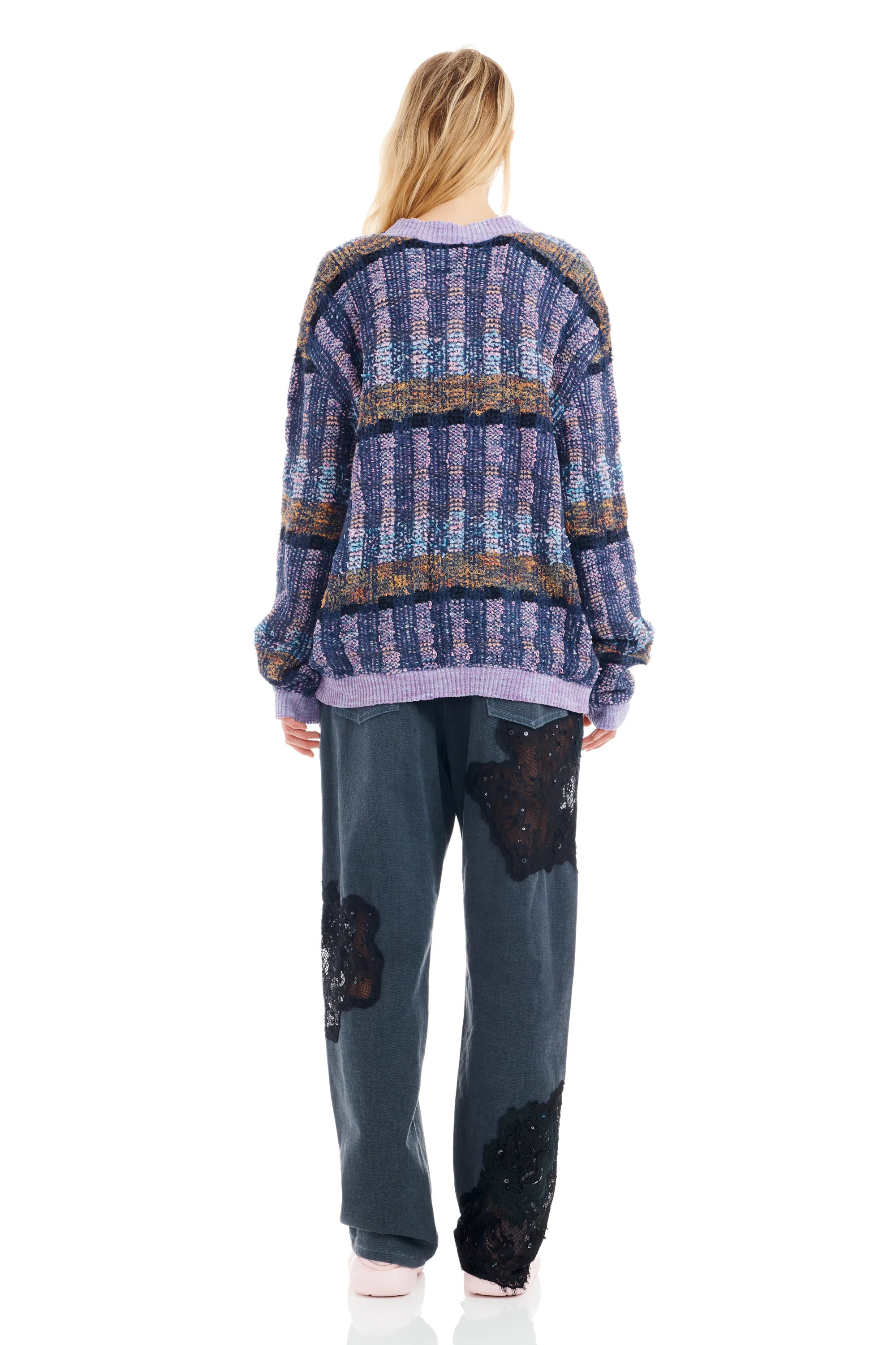 VITELLI PURPLE PLAID WOOLLY SWEATER - Image 6