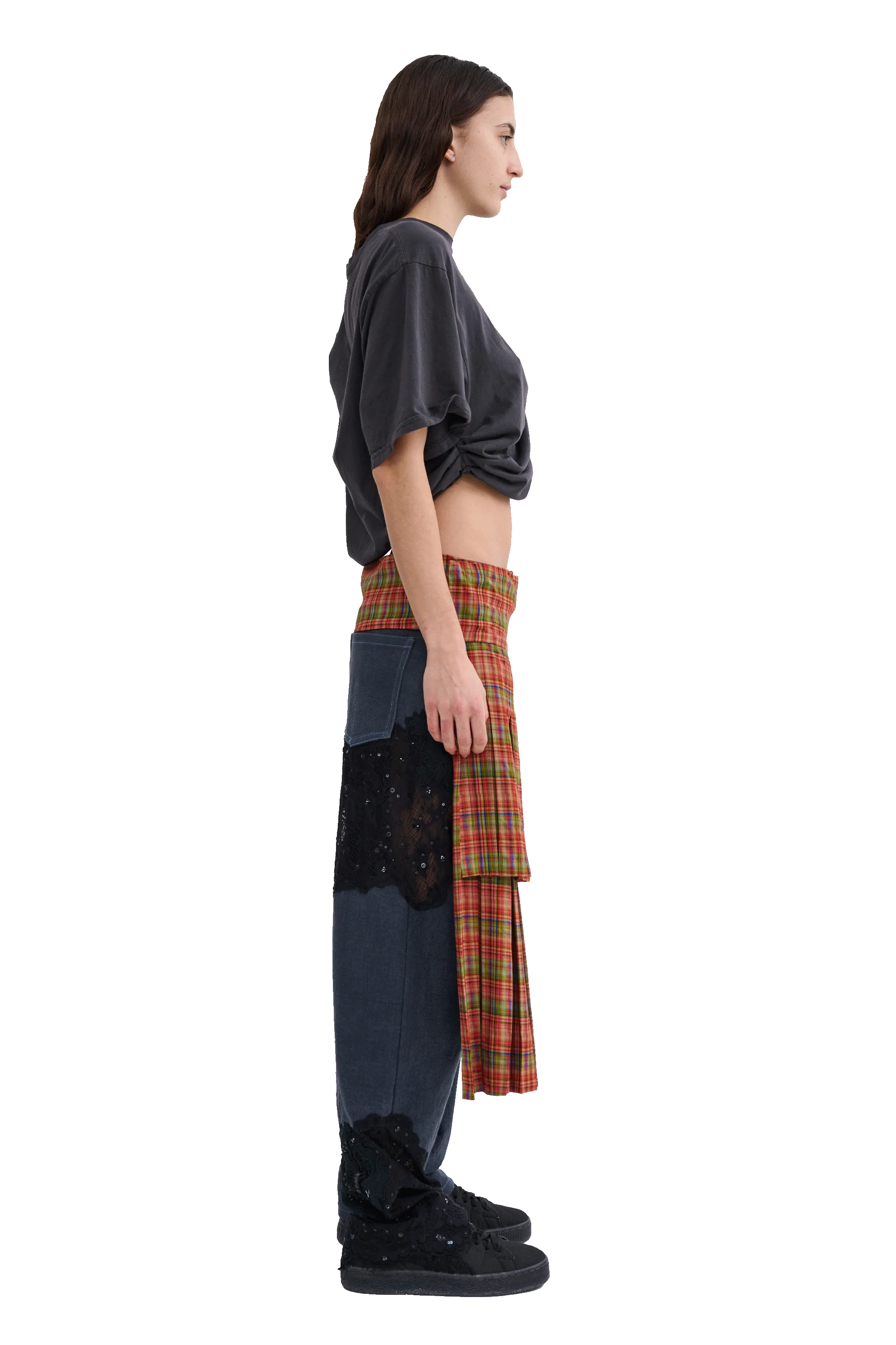 WORN BLACK EVA DRAPED TEE - Image 5