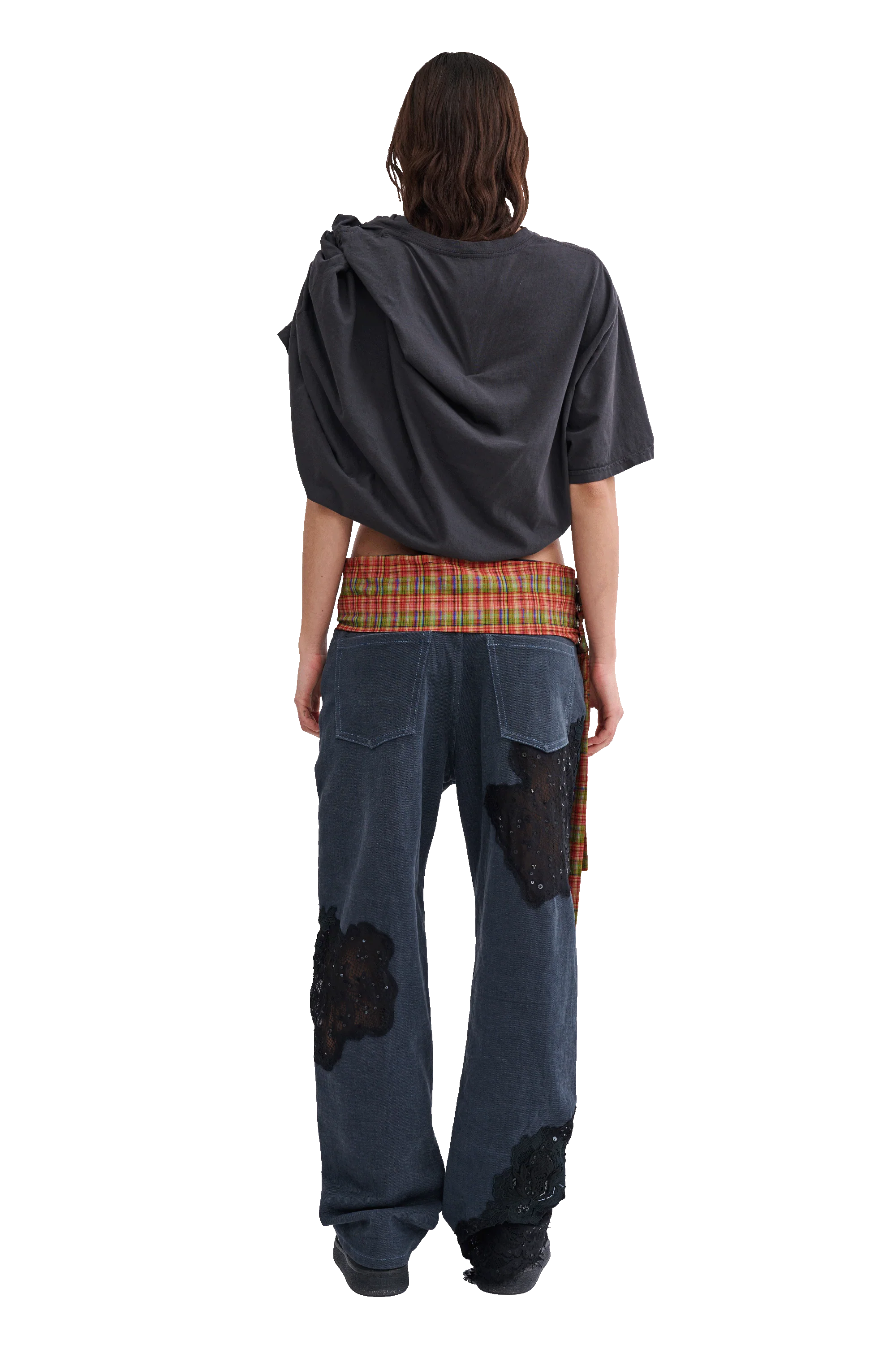 WORN BLACK EVA DRAPED TEE - Image 6